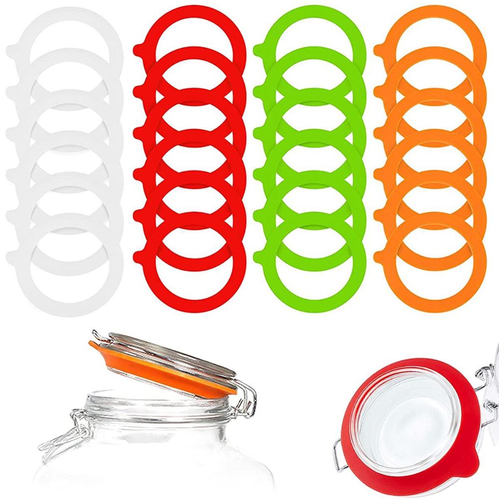 Canning Jars Silicone Leak-proof Replacement Rings Mason Jar Gaskets Sealing Rings Seals