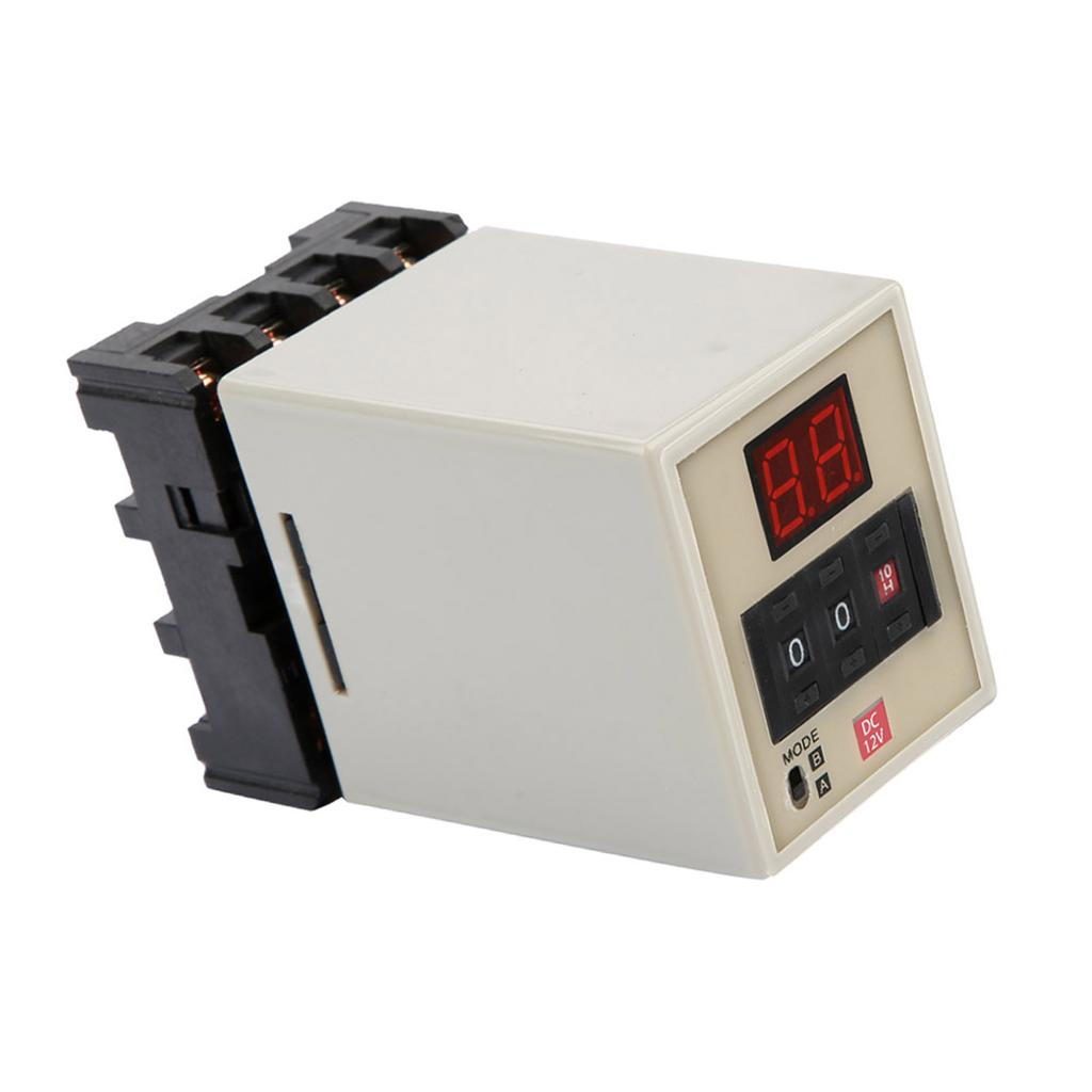 DC12V AC/DC24V AC110V AC220V AC380V Реле таймера задержки AH3-DM Двухрежимное реле таймера задержки 0.01S-99H Светодиодный дисплей