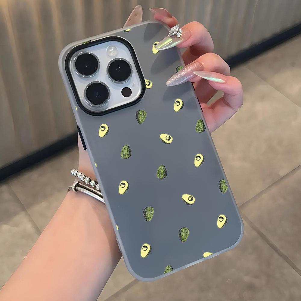 Cartoon Cute Avocado Phone Case Soft Matte Candy For IPhone 17 16 15 14 Pro Max Plus 13 12 11 Transparent Bumper Cover
