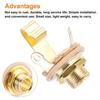 uxcell Guitar Input Jack, 1/4" Stereo Jack Mono Panel Mount Socket (Gold) for Guitars, Bass, Speakers, and Footswitches