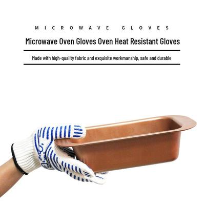 Арамидные термостойкие нескользящие силиконовые перчатки для духовки и барбекю
