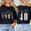 Футболки для женщин Классические 40-й рубеж Лучший друг Классические футболки для женщин Винтажные 40-й день рождения Год Топы Уличная мода Женщины