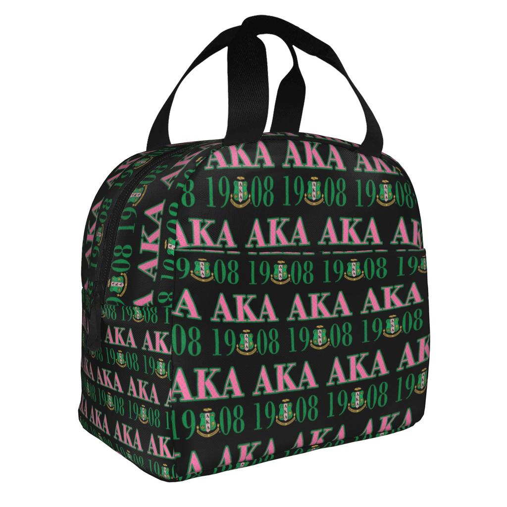 AKA The First Historically African Sorority Lunch Bag Men Women Cooler Thermal Insulated Lunch Boxes for Adult Office