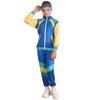 Kids 80s Retro Disco Costume Colorblock Top Pants Headband Set Hip Hop Dance