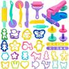 1 Set Children's Toy Dough Tool Set, Various Shapes of Animal Molds, Playdough Cutter and Roller