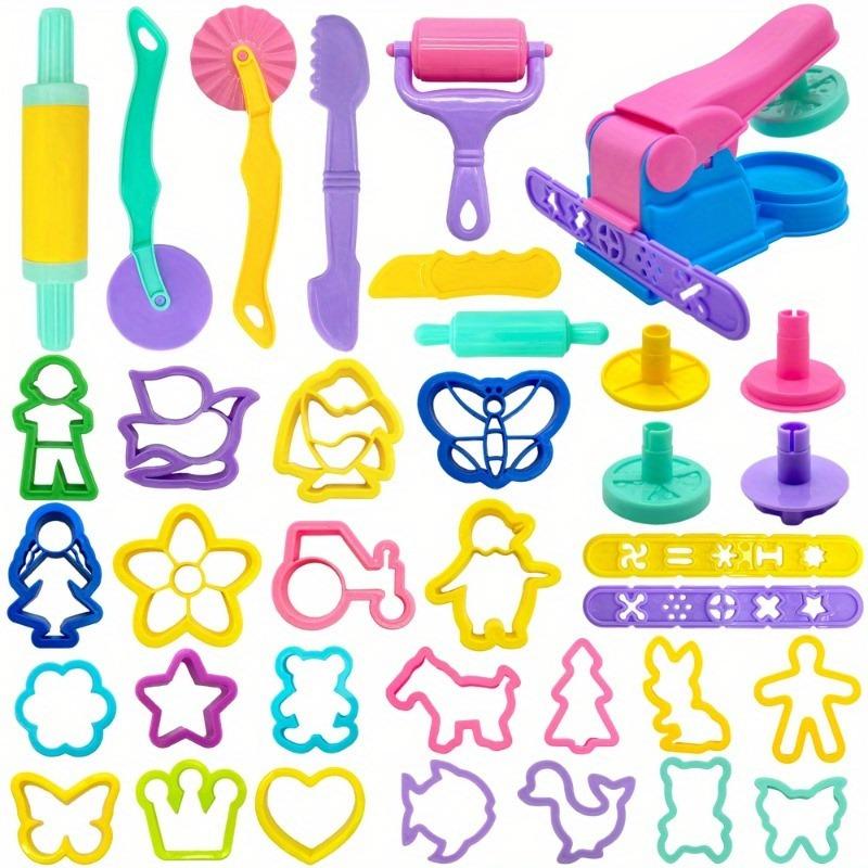 1 Set Children's Toy Dough Tool Set, Various Shapes of Animal Molds, Playdough Cutter and Roller