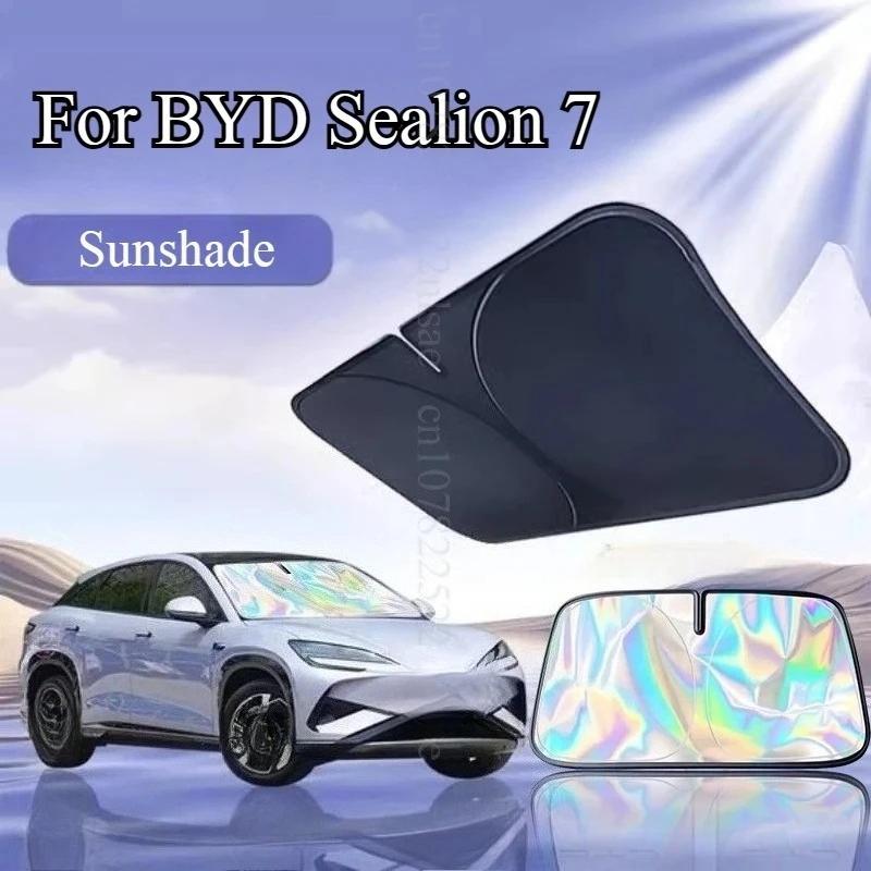 Для BYD Sealion 07 BYD Sealion 7 2024 2025 Автомобильный солнцезащитный козырек на лобовое стекло Складной зонт amry Передние аксессуары для теплоизоляции