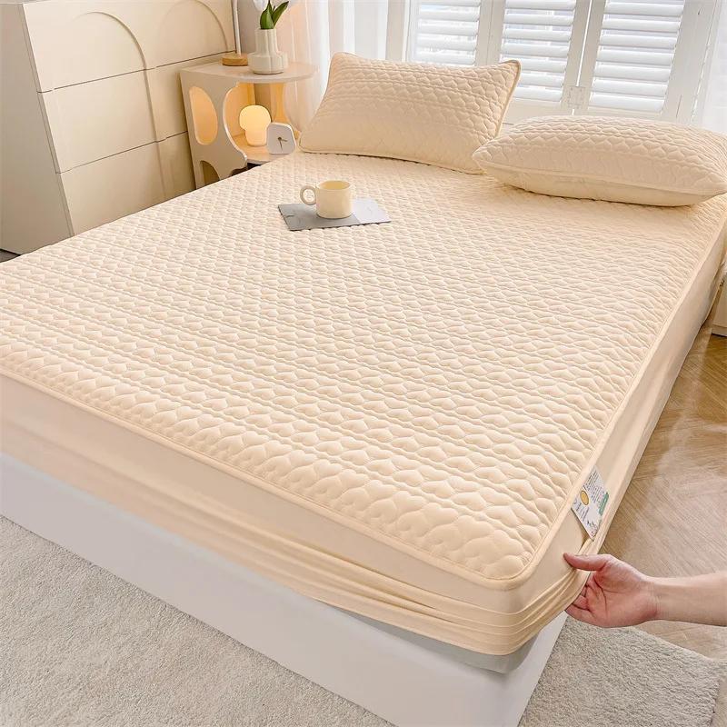 Новый класс водонепроницаемая стеганая простыня из трех частей с антибактериальной перегородкой, защитный чехол для матраса