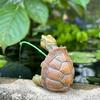 Fishing Turtle Statue Resin Miniature Turtle Figurine Water Feature Decor Mini Turtle Sculpture for Garden Patio Pond