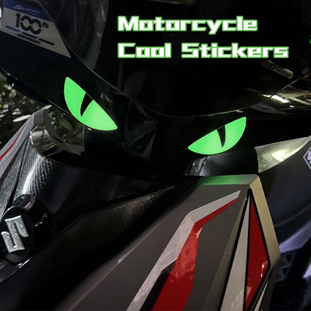 Компактный ночной светильник 3D Devil Eye Наклейки Мотоцикл Электрический скутер Модифицированные декоративные наклейки на переднюю часть Наклейки на лобовое стекло