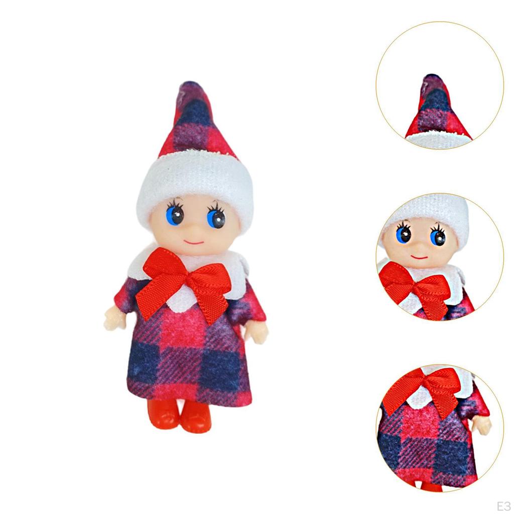 Christmas Elf Doll Figurine Home Decor Keepsake Decorative Art Crafts Desktop Ornament Xmas