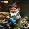 1 шт. Гном-карлик, кресло-качалка, украшение из смолы, украшение для сада на открытом воздухе, украшение для ленивого чаепития на патио
