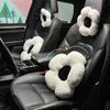 A Pair of Flower Shaped Car Neck Pillows Comfortable Car Pillow Easy To Install Universal for All Seasons Car Decoration