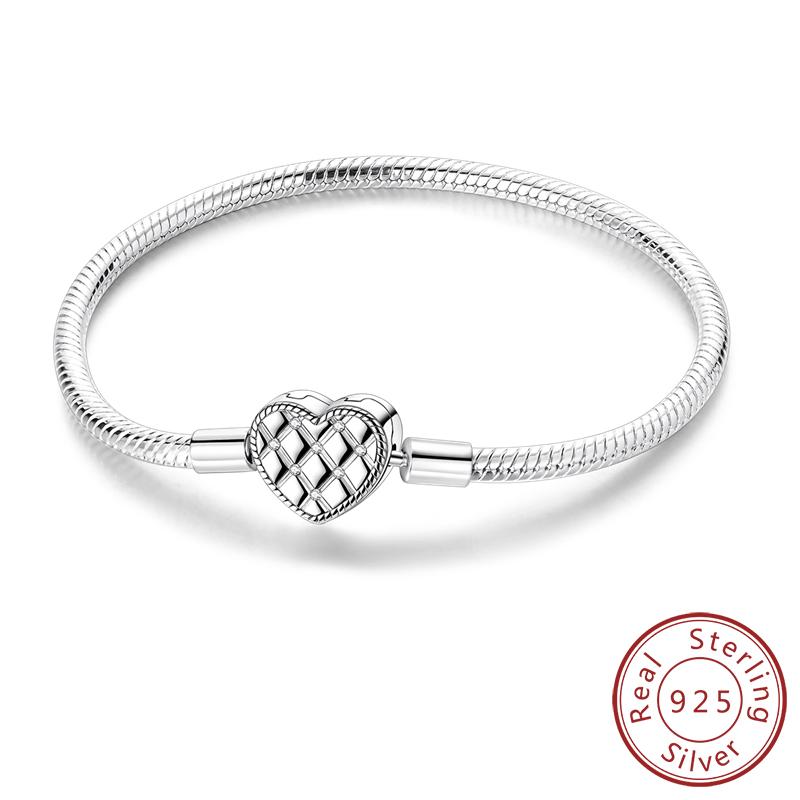 Authentic Original Bracelet High Quality Fine Jewelry Bangle Copper Metal Charm Bead Component Bracelet High Quality Fine Jewelry 17-20CM Love Cross
