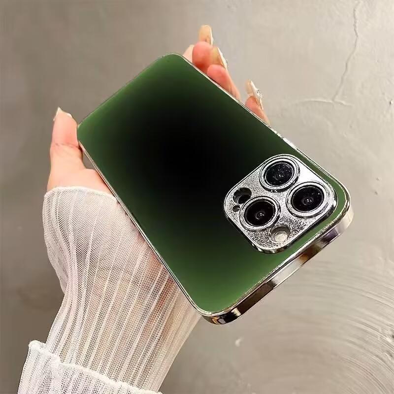 Чехол для телефона "Каменные чернила" Роскошная стеклянная крышка для iPhone 17 Air 16 15 14 13 12 Pro Max Plus Защита камеры Жесткий корпус