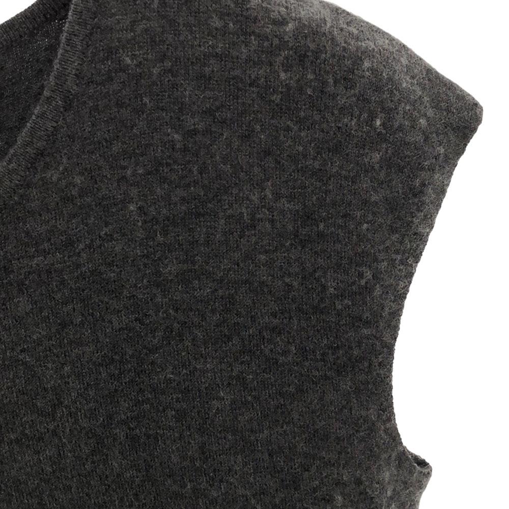 Max Mara Studio Смесь шелка Вязаное однотонное платье без рукавов S Серый Женский Б/У