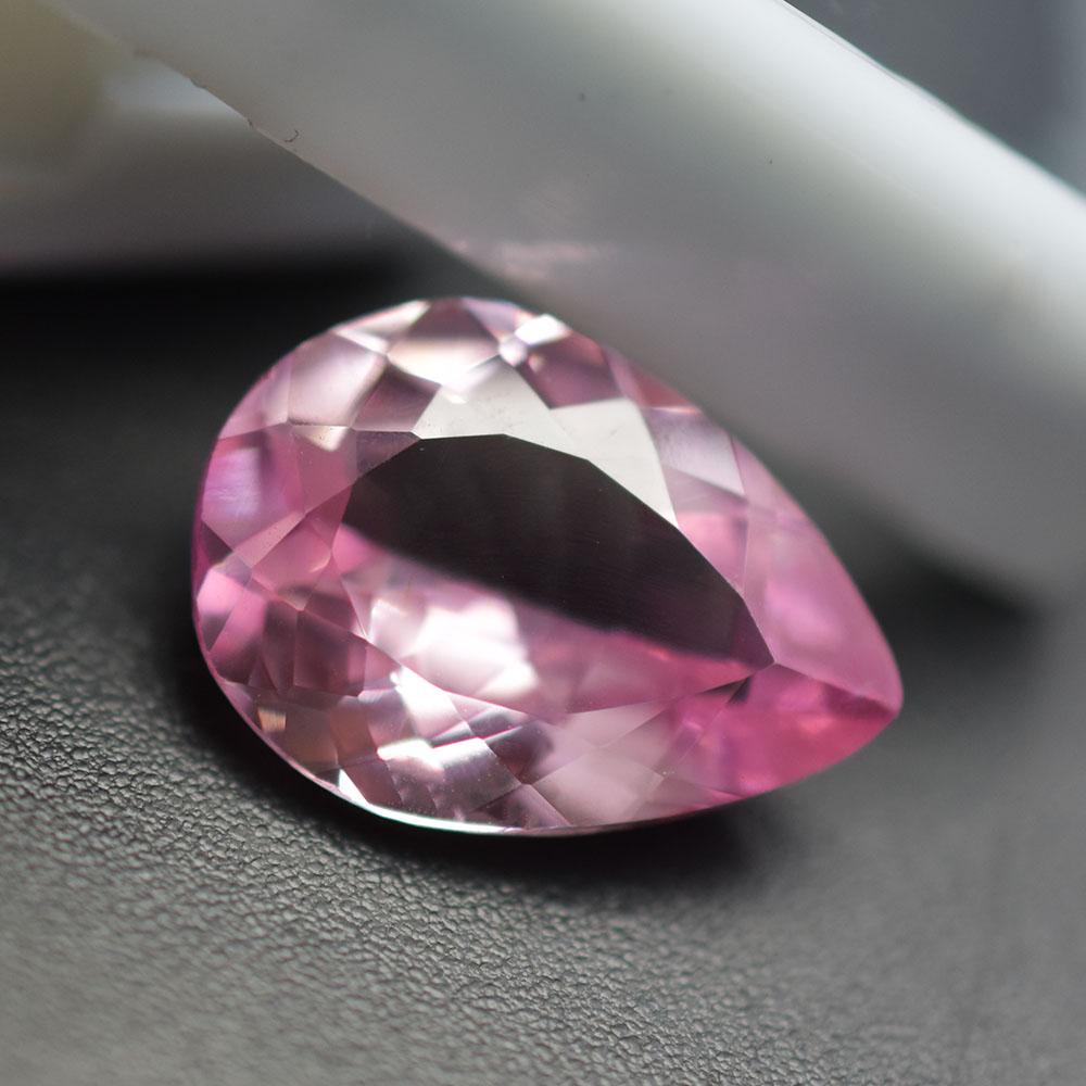 Padparadscha Sapphire Natural 7.40 Ct Pear Certified Beautiful Ceylon Gemstone