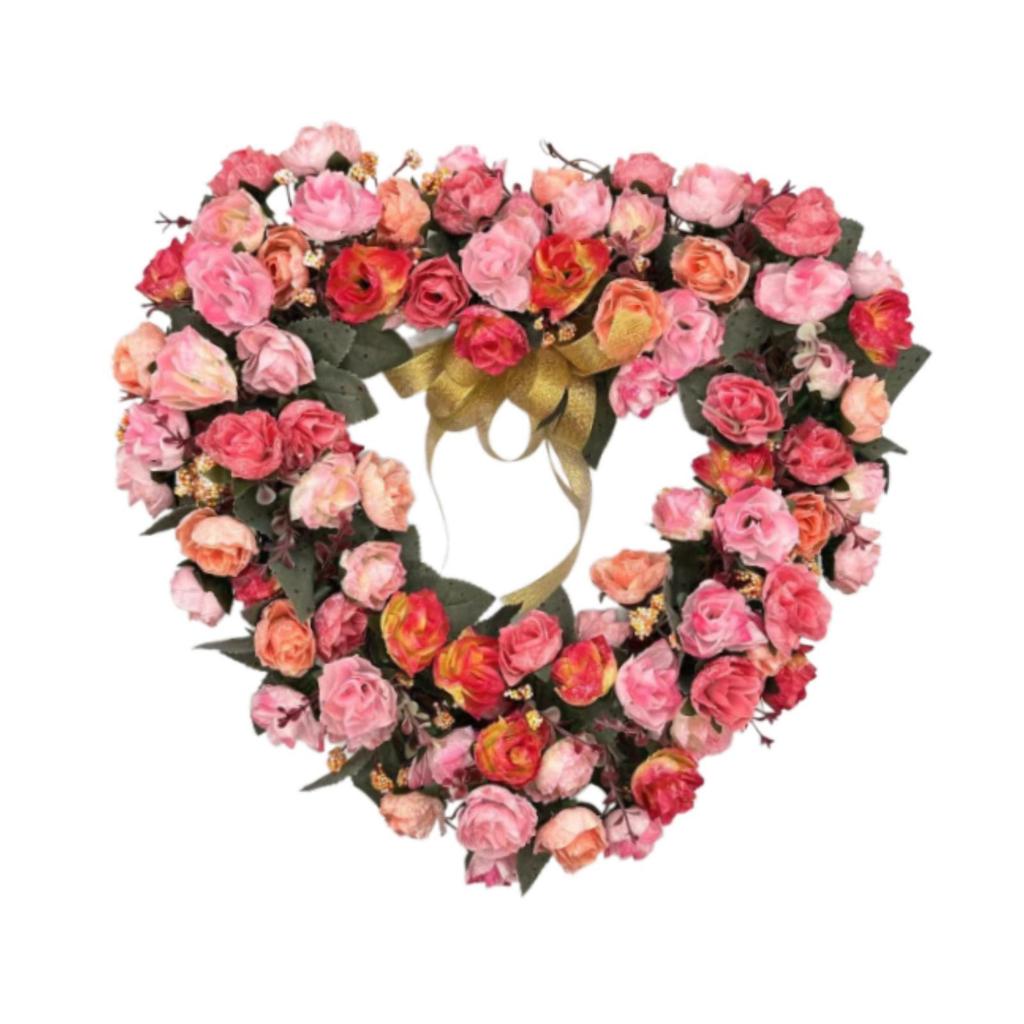 Artificial Wreath for Front Door Love Heart Outdoor Party Holiday