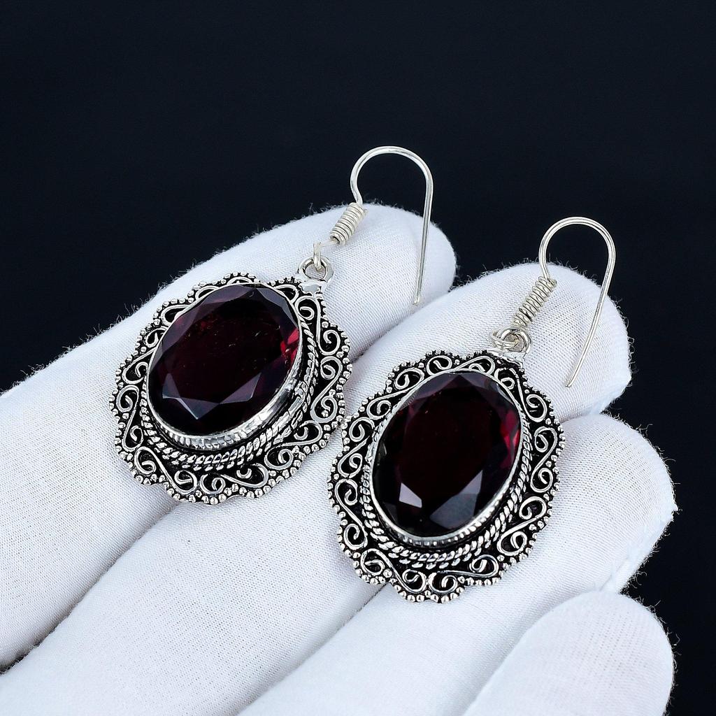 Серьги с розовым аметистом, Серьги из стерлингового серебра 925 пробы, Серебряные серьги в подарок, Длинные серьги-подвески с розовым аметистом для подарка на помолвку