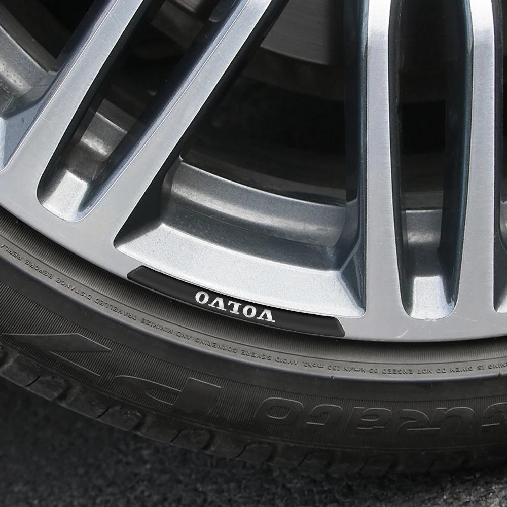 4pc Aluminum Car Wheel Rims Racing Stickers Badges Car Accessories For Volvo XC90 V90 V60 XC60 V40 S80 S60 S90 C40 XC40 V70 XC70