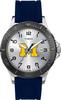 Часы Timex Tribute Men's College Gamer 42 мм - Michigan Wolverines с темно-синим силиконовым ремешком, Michigan Wolverines, кварцевые часы.