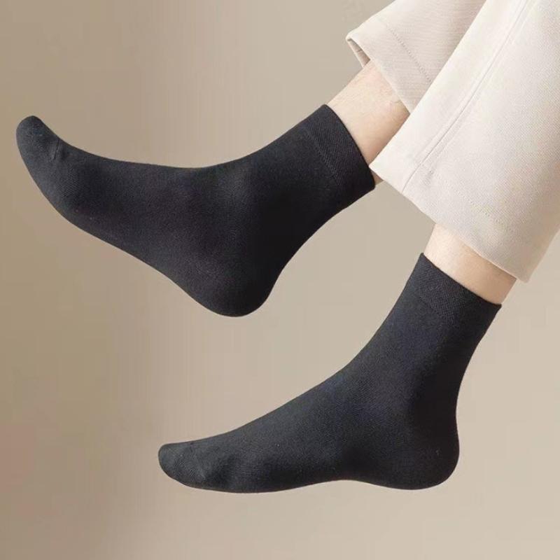 1/5/10 пар мужских носков, повседневные, деловые, дышащие, мужские носки средней высоты