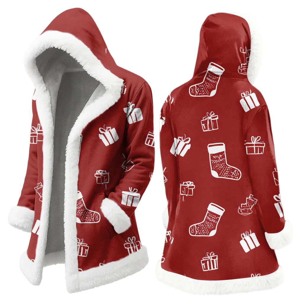 Мужская повседневная куртка с рождественским принтом