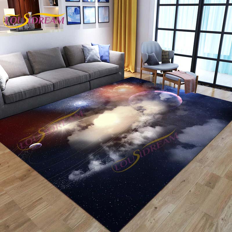 3D цветной космический коврик Galaxy ковер звездное небо ковер для гостиной спальня диван планета ковер детский игровой коврик напольный коврик домашний декор