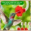 2025 Trend 6Pcs Hummingbird Feeder Tubes And Stoppers With Red Floral Tip For Outdoor Making Your Own Bird Feeders