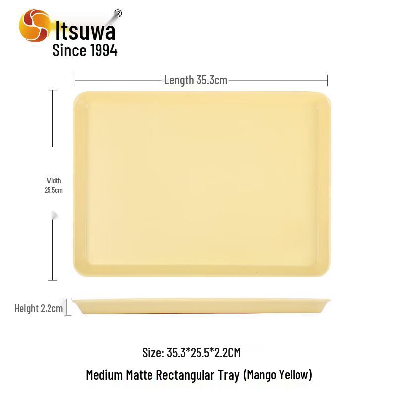 Ins Style Matte Melamine Rectangular Serving Tray