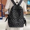 Minimalist Polka Dot Backpack Sweet Student School Bag Fashion Bow Rucksack  College