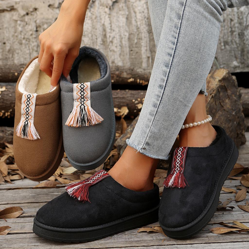 Размер 44 зимние сапоги женские зимние кашемировые теплые толстые подошвы без каблука покрытые волосами полутапочки хлопковая обувь кашемировые теплые сапоги