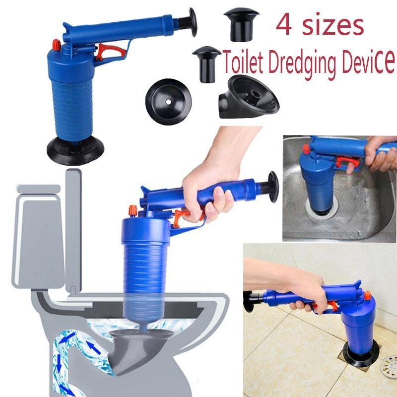 New Pump Action Power Pressure Cleaner Floor Drain Toilet Plug Sink Plunger Dredge Tool