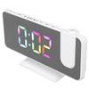 RGB Digital Alarm Clock Mirror Surface Adjustable Brightness Modern Desk Clock with 180 Degree