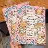 For iPad Air5 Case Cartoon Butter Bear Pattern iPad Smart Tri-Fold Case for iPad Air6 11 13 Pro2024 11 13 Pro2021 2018 12.9 with Pencil Holder