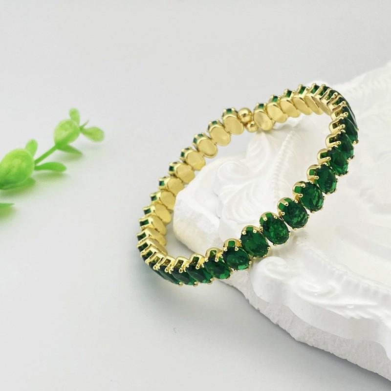 Элегантный цирконовый браслет для женщин - Роскошный, изысканный, кристальный дизайн, браслет с изысканным штрихом.