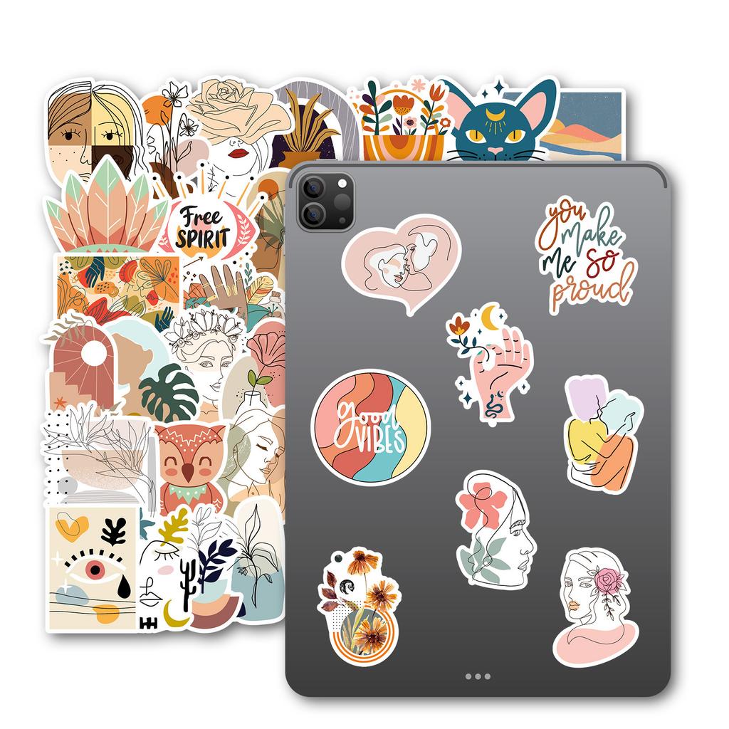 50 Pictures of Posilla-style Beauty Plants and Flowers Mix and Match Fresh Creative Stickers DIY Handbook