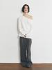 HALF DEVIL US Long Sleeve Shoulder Cut-Out T-Shirt_Ivory