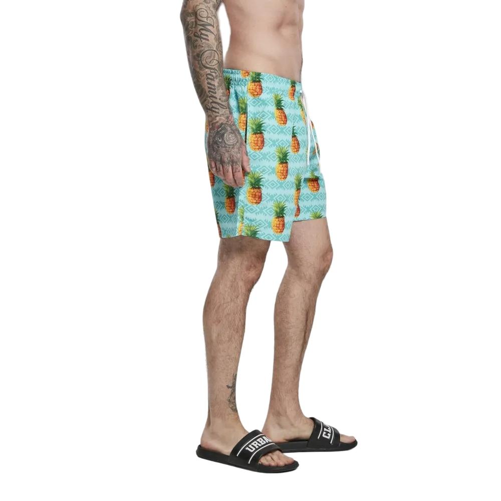 Urban Classics Mens Pineapple Swim Shorts