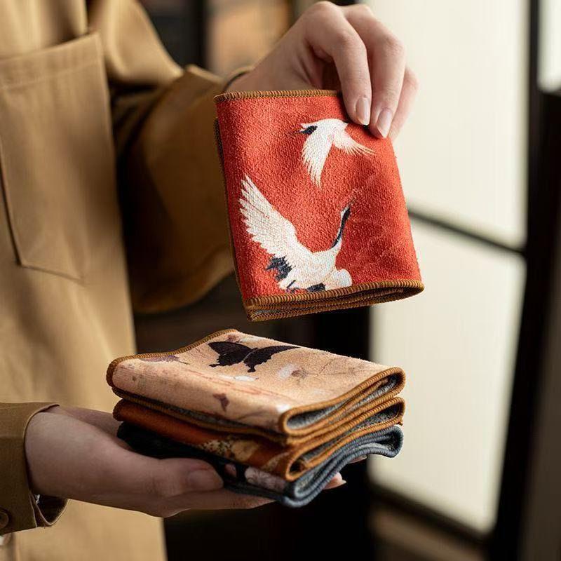 Окрашенное кухонное полотенце, впитывающая тряпка, утолщенная салфетка для уборки стола, хлопковая салфетка для уборки кухни, полотенца для мытья посуды