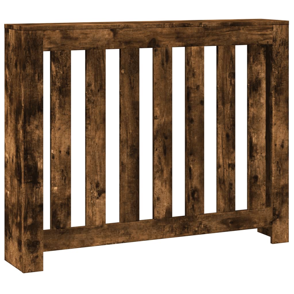 Radiator Cover Smoked Oak 104 x 20 x 82 cm Wood Based Material