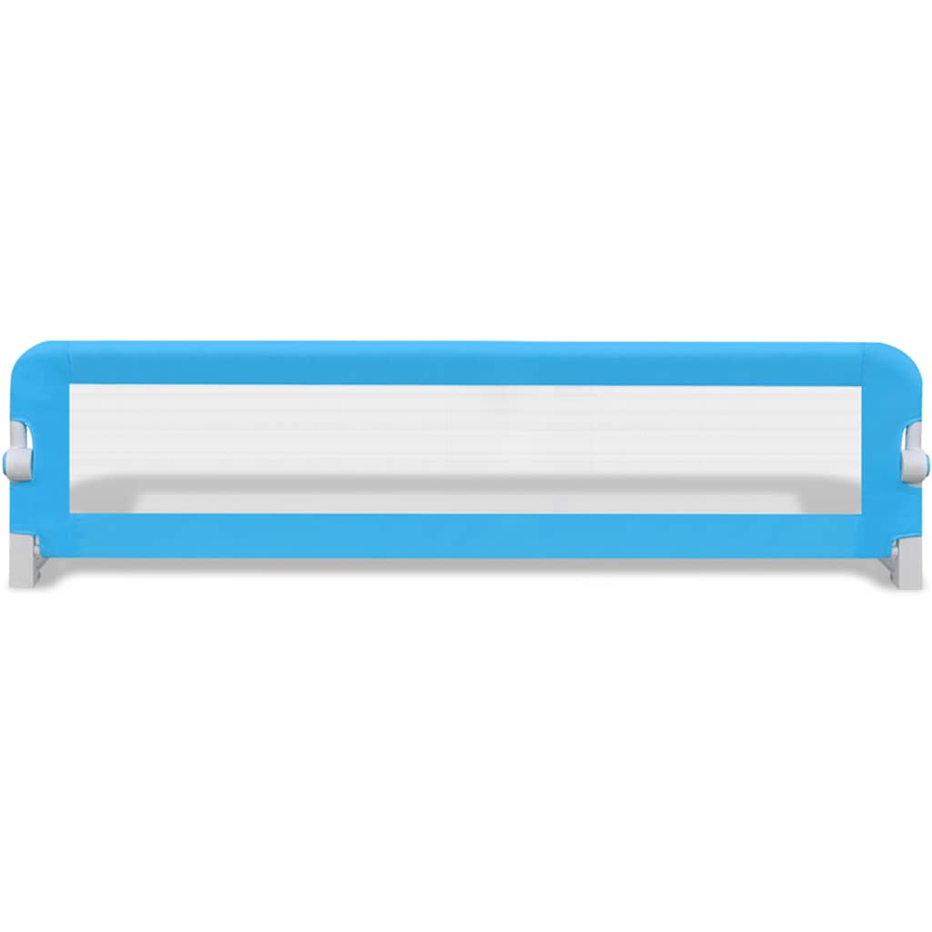 Toddler Bed Safety Rail 2 pcs Blue 150 x 42 cm