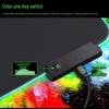 RGB Светящийся Игровой Коврик для Мыши - Большой, Толстый, Светодиодный Резиновый Настольный Коврик с Узором по Краю