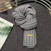 Winter Scarf Solid Color Thickened Warm Knitting Scarf Men Women Long Neck Wrap Garment Clothing Accessories