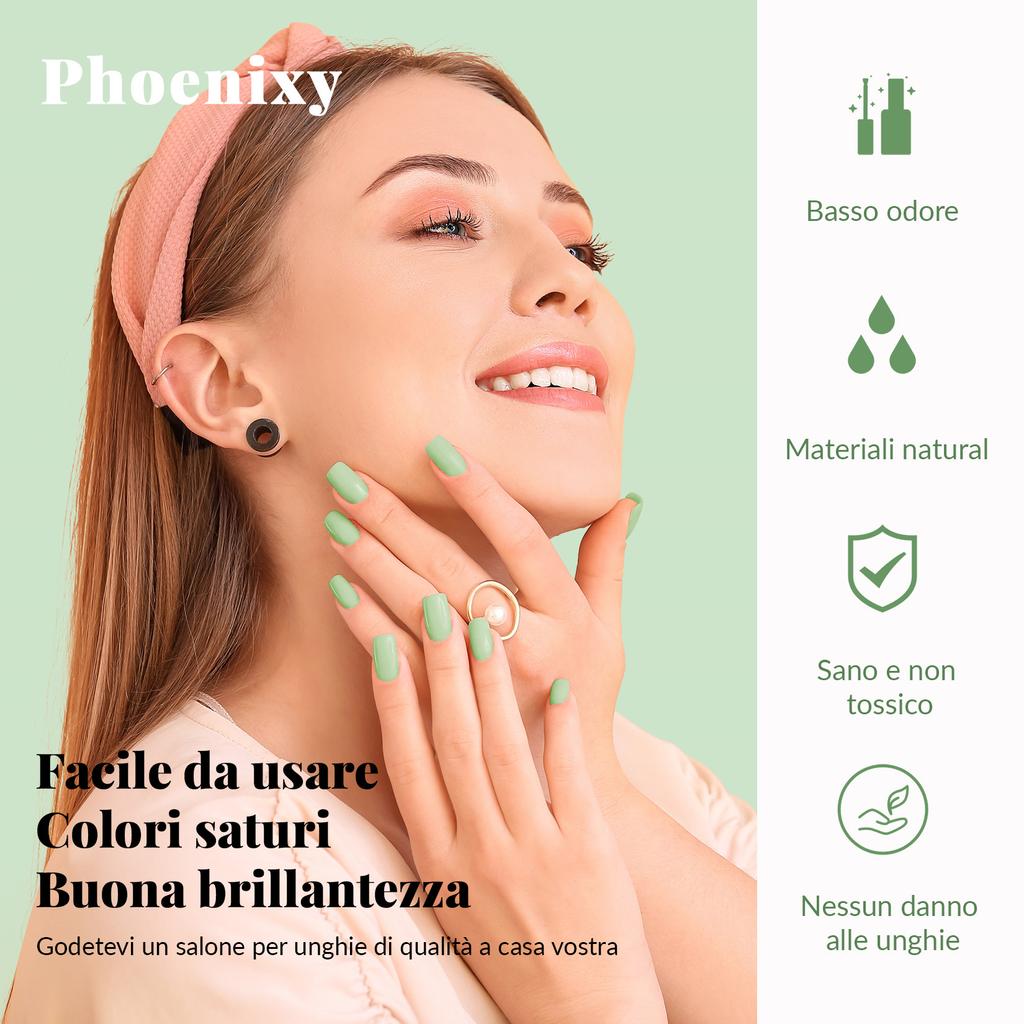 PHOENIXY 7 мл гель-лак для ногтей, полуперманентный гель, 3 цвета, блестящий гель, отмачиваемый, блестящий стартовый набор, маникюрный набор для маникюрного салона