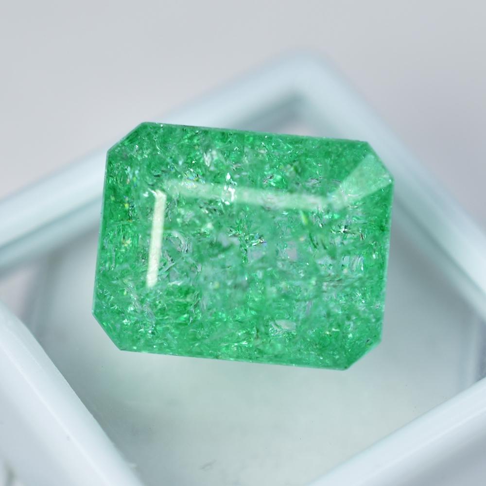 Green Emerald Emerald Cut Natural 23.05 Ct Loose Gemstone