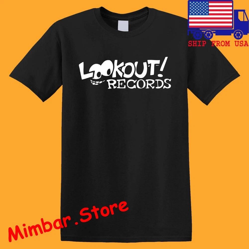 Lookout records Men's Black Size S-5XL