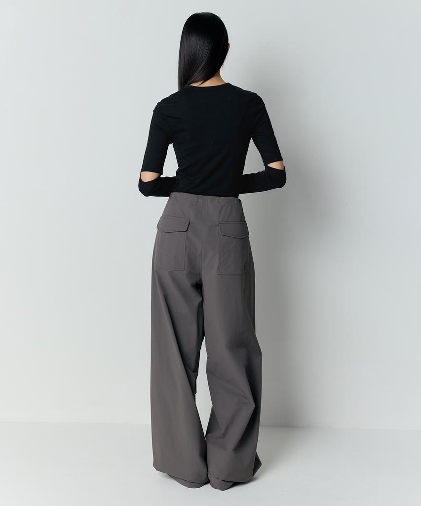 MUSINSA STANDARD WOMAN Women'S Brushed Nylon Parachute Pants [Warm Grey]