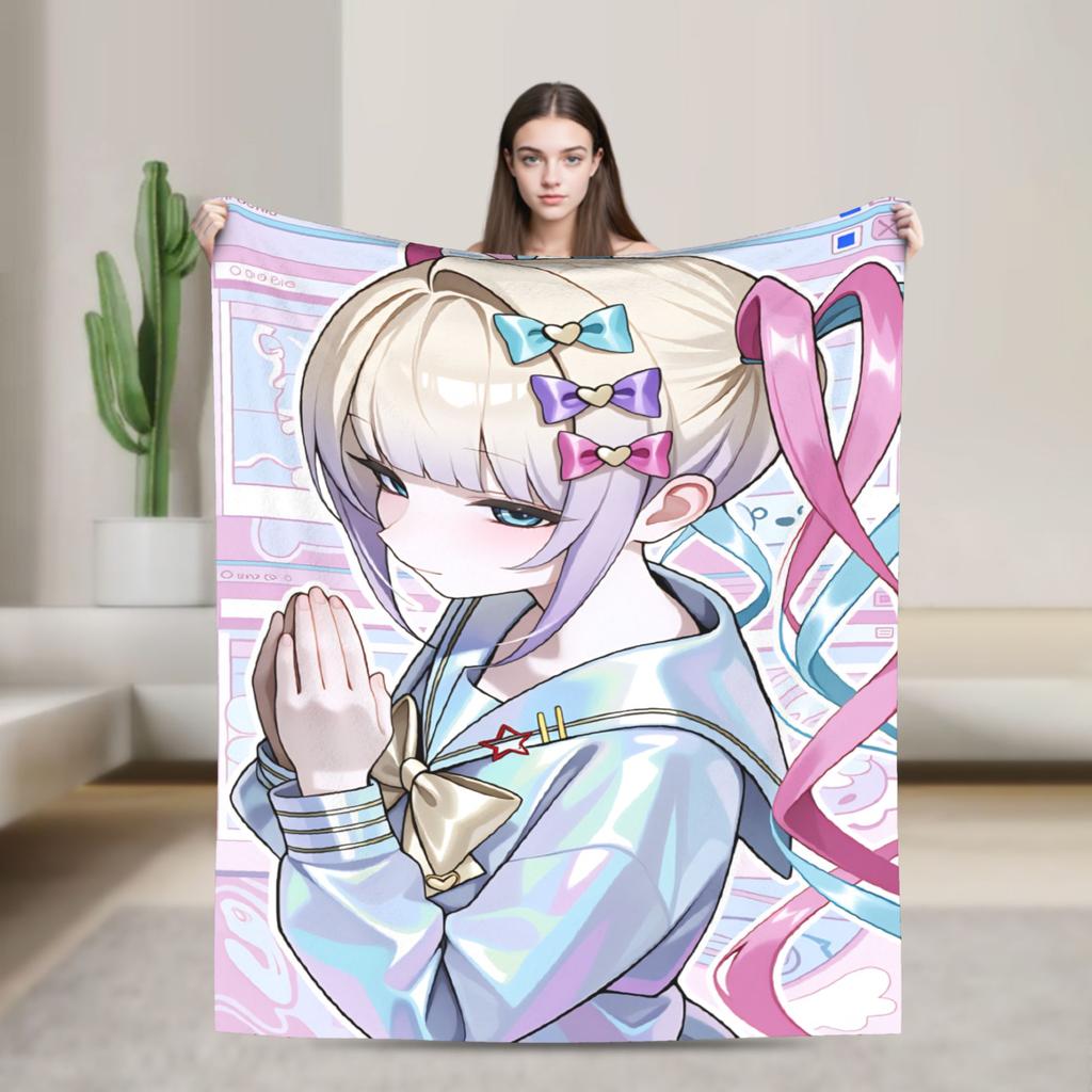 Needy Streamer Overload Kangel Flannel Blanket Winter  Soft Throw Blanket for Girls Boys Room Fashion Bedspread Sofa Bed Cover