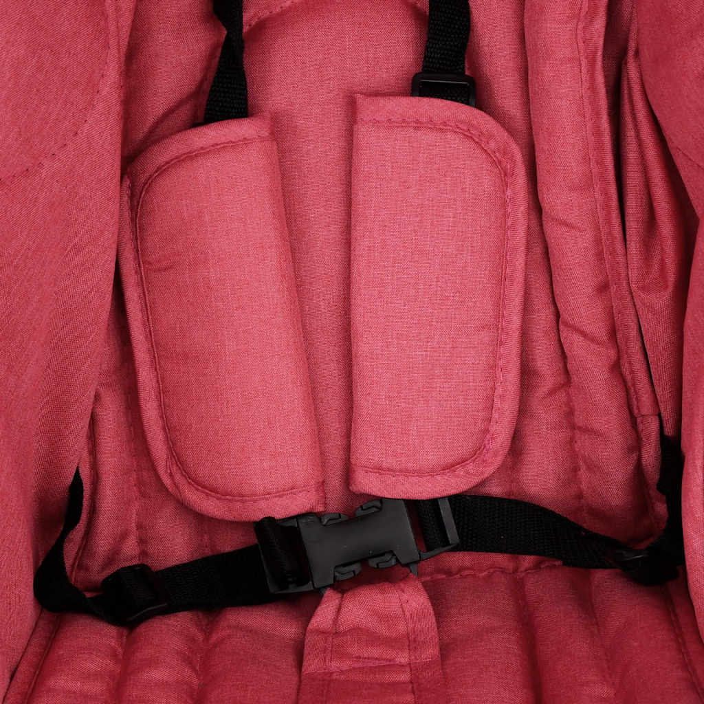 Twin Stroller Red Steel